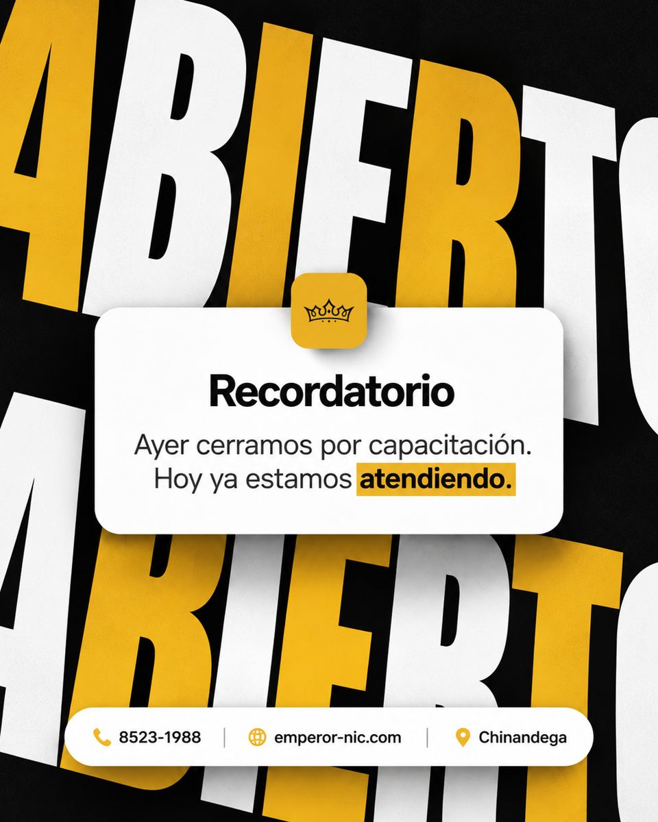 Post Ya atendemos, versión recordatorio
